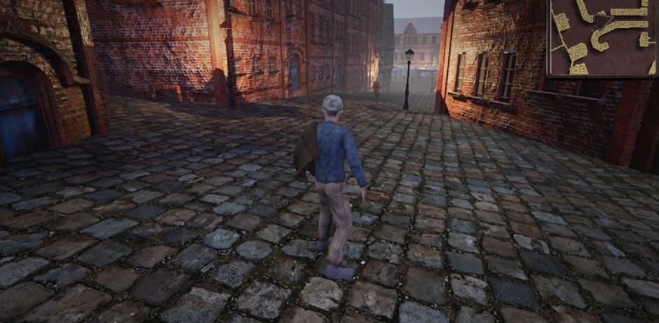 Narrow alleys with police-patrols